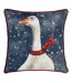 Evans Lichfield Goose Christmas Throw Pillow Cover (Navy) (43cm x 43cm) - UTRV3040