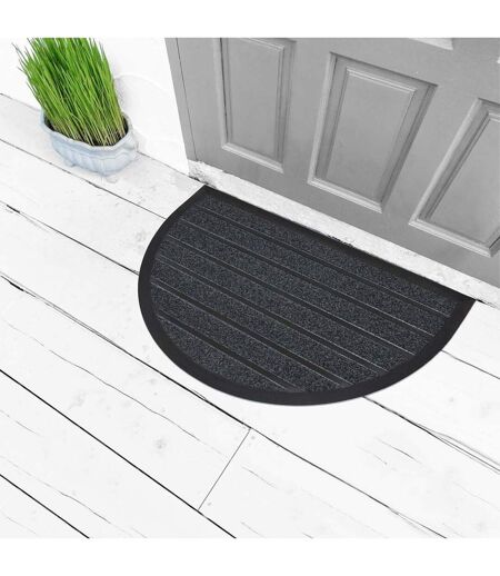 Tapis d'Entrée Demi-Lune Marco 45x75cm Gris