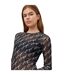 Womens/ladies Diralina 3 T-shirt Black White Hugo-4