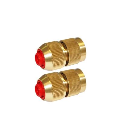 Raccord automatique 3 billes Aquastop en laiton (Lot de 2)