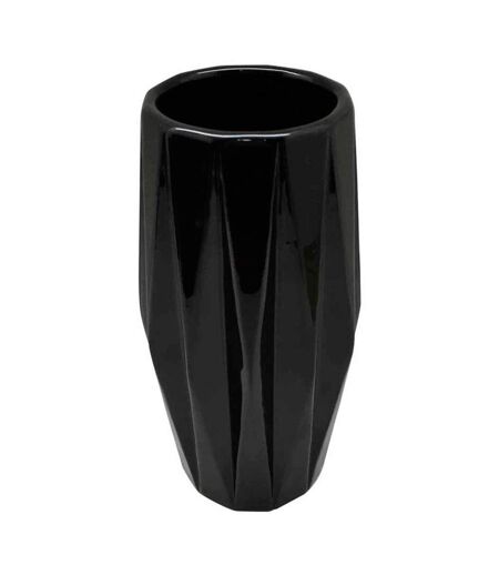 Vase Déco en Céramique Origami 24cm Noir