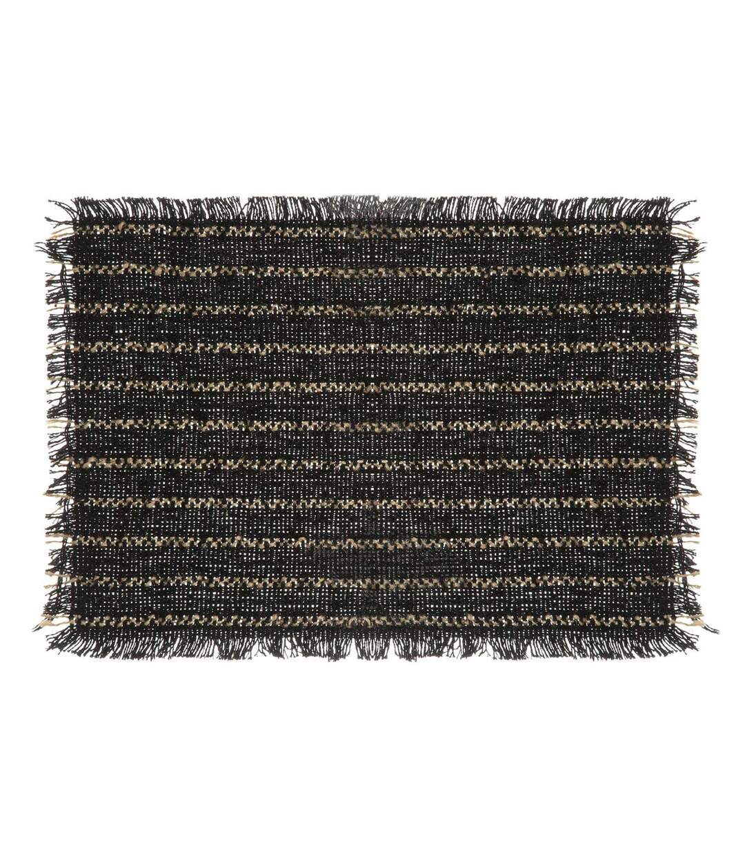 Set de Table Déco Jute 30x45cm Noir-1
