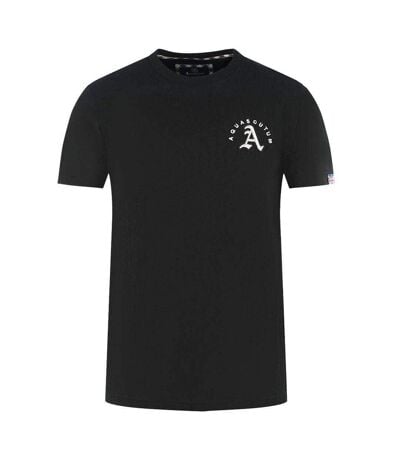 T-shirt Motif Brodé London Homme Noir Aquascutum