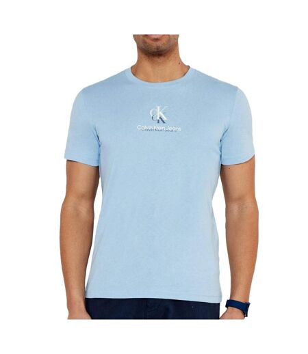 T-shirt bleu homme calvin klein jeans shadow - 3xl
