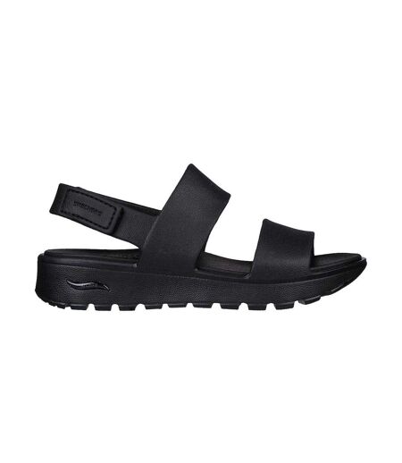 Womens/ladies Arch Fit Flat Sandals Black Skechers
