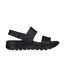 Womens/ladies Arch Fit Flat Sandals Black Skechers-3