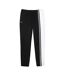 Mens Colour Block Tracksuit Bottoms Black White Lacoste-2