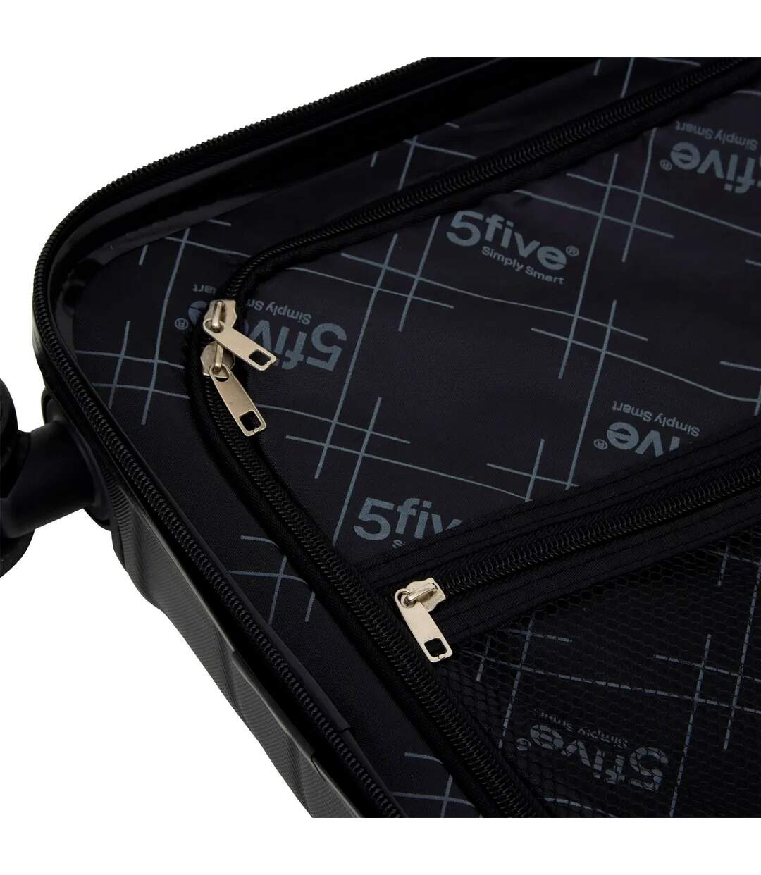 Valise Cabine Rigide à Roulettes Travel 45cm Noir-5