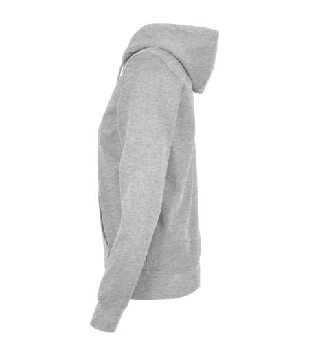 Veste À Capuche Basic Femme Gris Chiné Build Your Brand