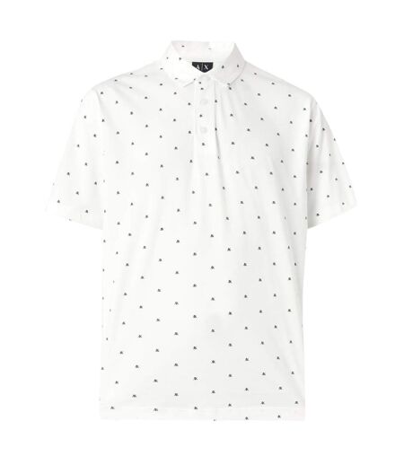 Polo Manches Courtes Motif/style Logo Homme Blanc Armani Exchange