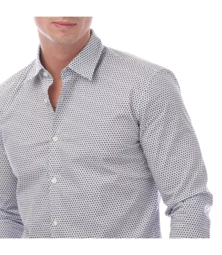 Chemise Manches Longues Homme Bleu Foncé Hugo