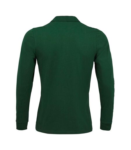 SOLS Mens Perfect Long Sleeve Piqu Polo Shirt (Bottle Green)