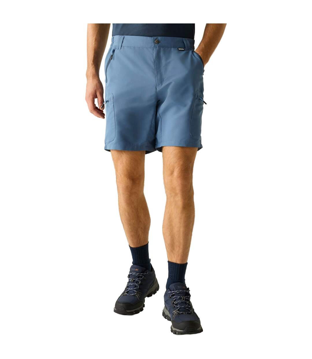 Short Uni À Taille Semi-élastiquée Leesville Homme Bleu De Gris Regatta-1