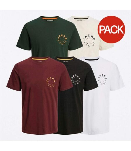 T-shirts warrior l homme marron / noir / vert / blanc / gris Jack And Jones