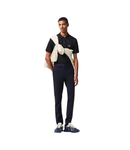 Mens Organic Cotton Slim Chinos Navy Lacoste