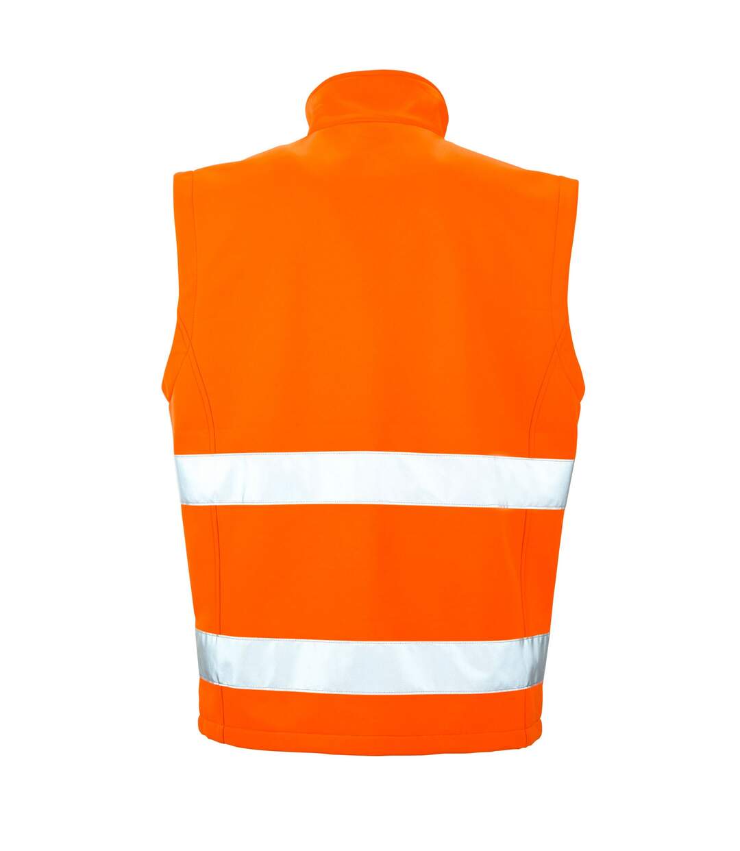 Unisex adult softshell safety gilet fluorescent orange/black SAFE-GUARD by Result-2