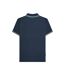 Mens Vertical Stripe Polo Shirt Navy Smoke Blue Lambretta-4