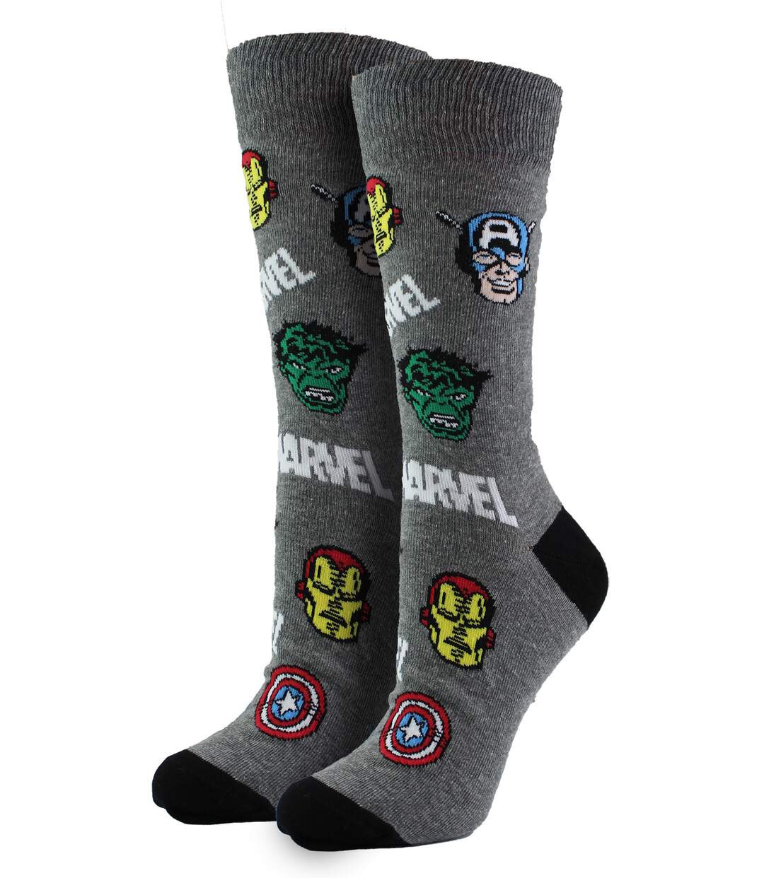 Novelty Marvel Socks - Captain America & Spiderman-1