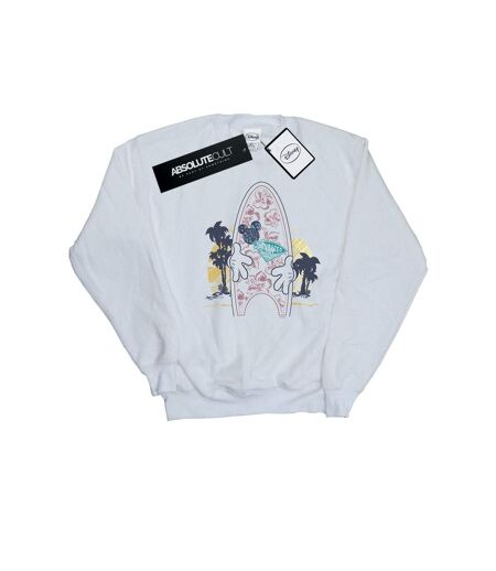 Disney Sweatshirt Mickey Mouse Surf Fever - Femmes/Ladies (Blanc) - UTBI27857