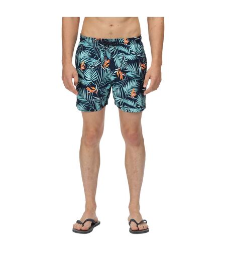 Regatta Mens Loras Hawaiian Swim Shorts (Navy)