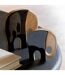 Lot de 4 Statuettes en Bois Éléphants 27cm Noir-3