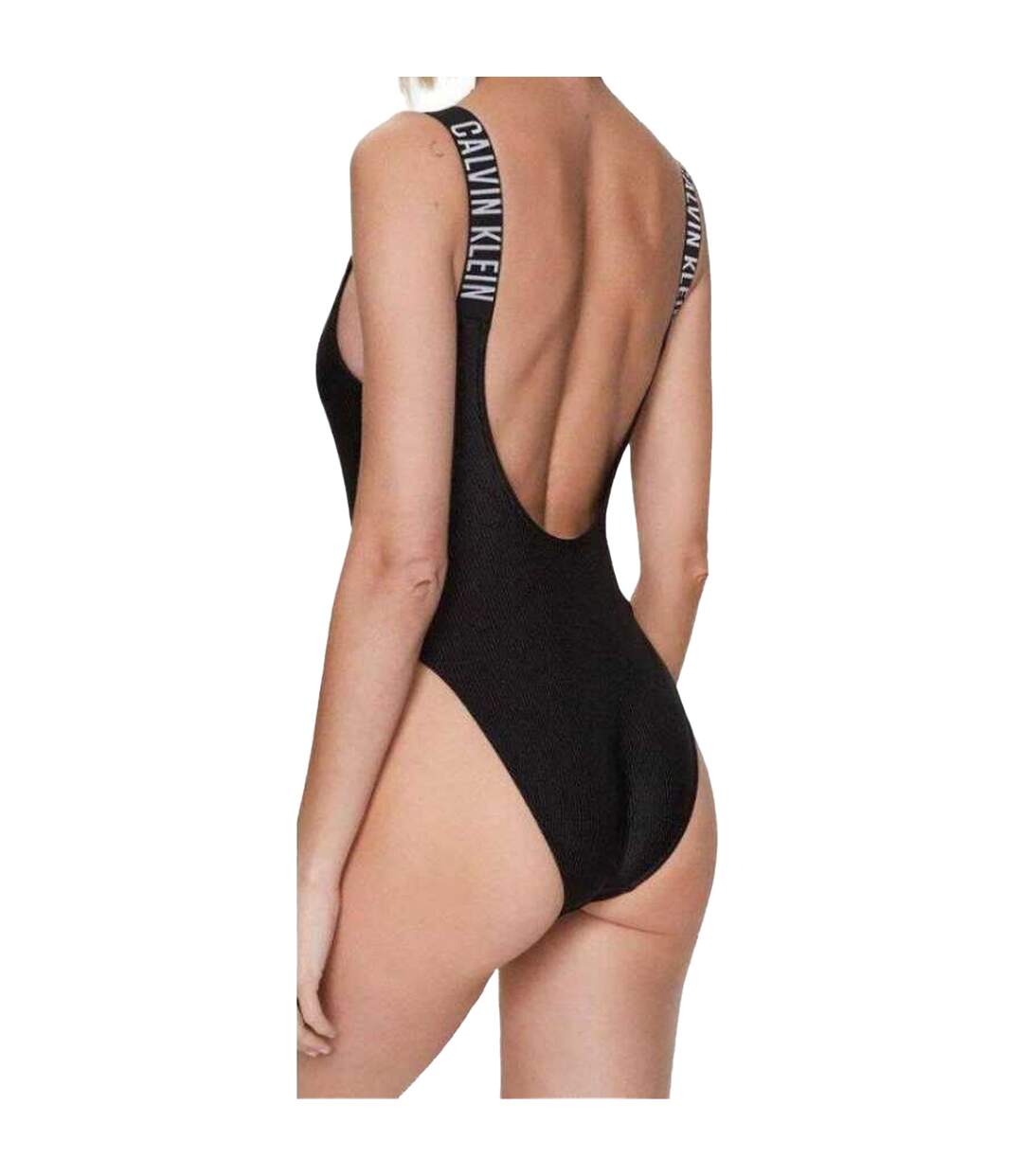 Maillot De Bain 1 Pièce Motif/style Logo Femme Noir Calvin Klein-2