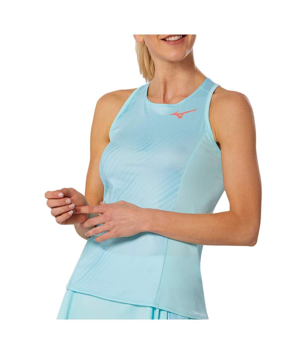 Débardeur de sport turquoise femme mizuno printed tank - m-1