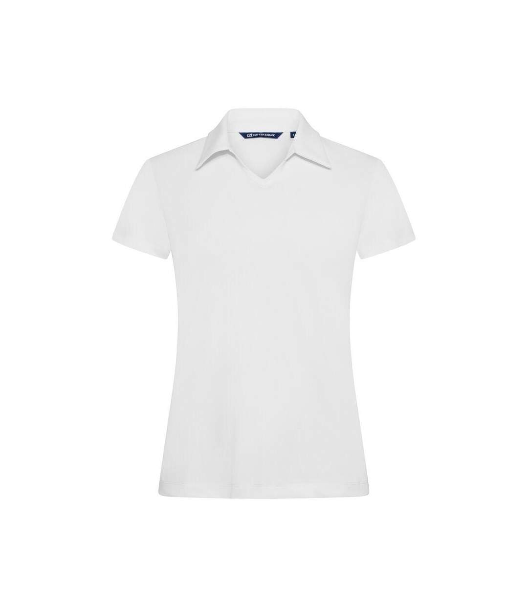 Womens/ladies virtue v neck polo shirt white Cutter & Buck-1