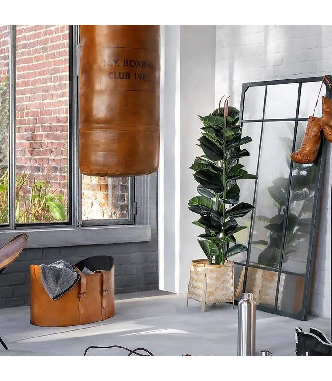 Plante Artificielle Ficus Robusta 120cm Vert-4