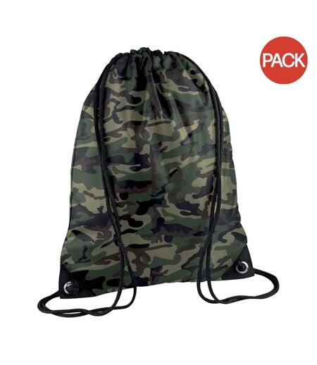 Lot de 2  Sac de gym 11 litres taille unique camouflage jungle Bagbase