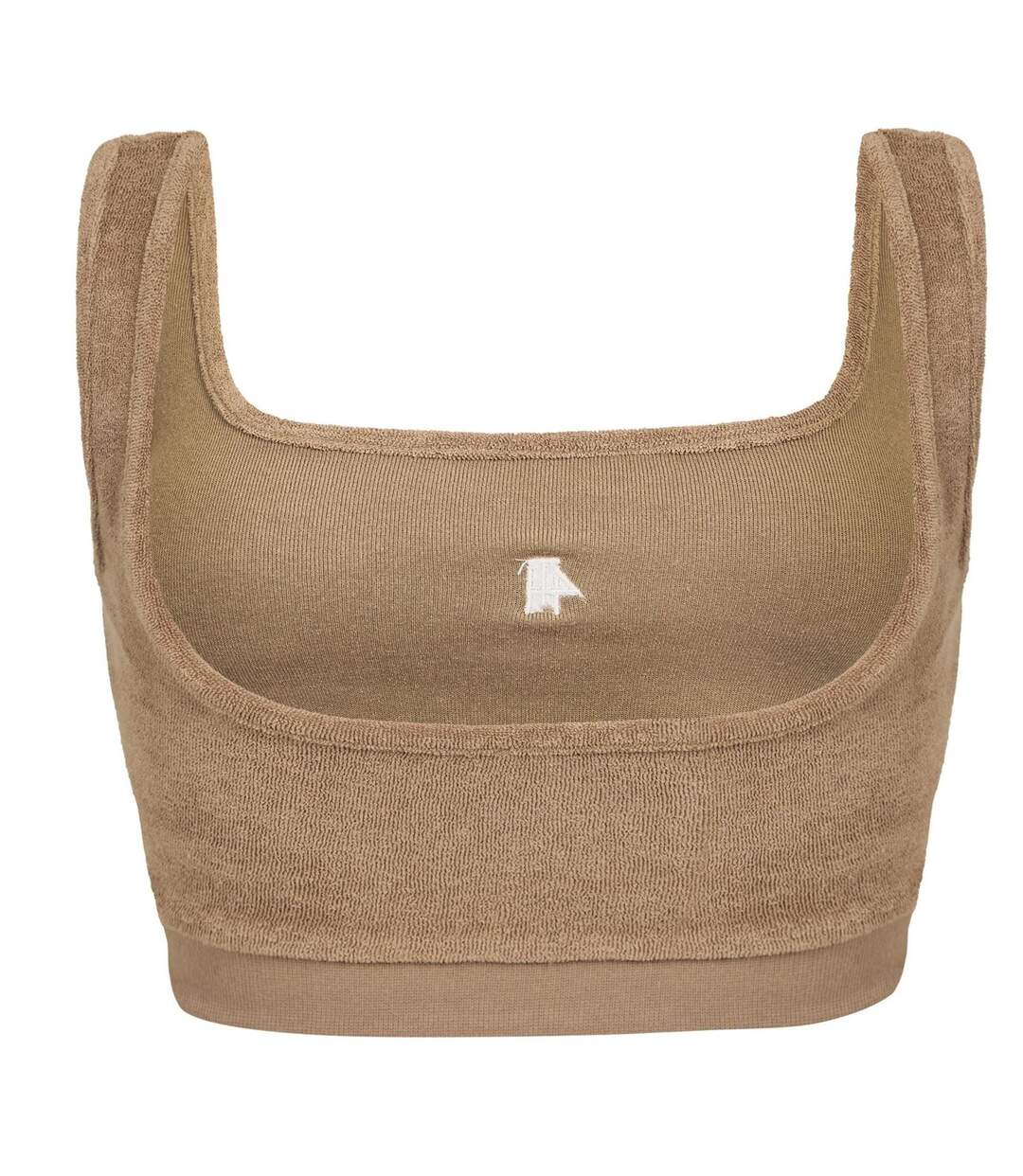 Womens/ladies Drift Strappy Plush Crop Top Beige 4th & Reckless-3