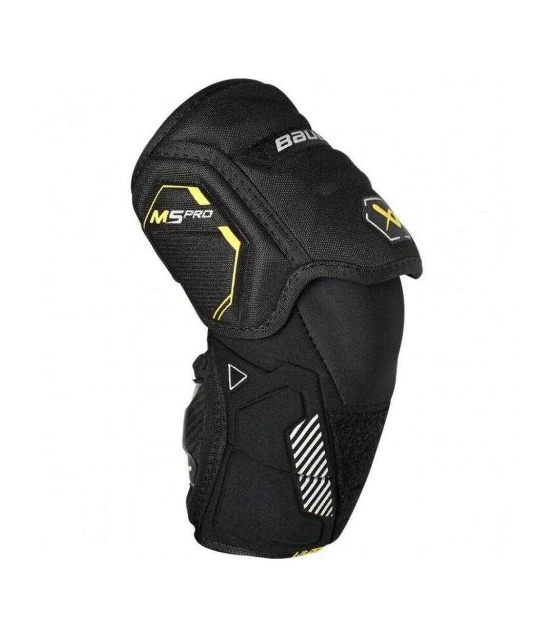 Childrens/kids Supreme M5 Pro Hockey Elbow Pads M Black Yellow Bauer-2