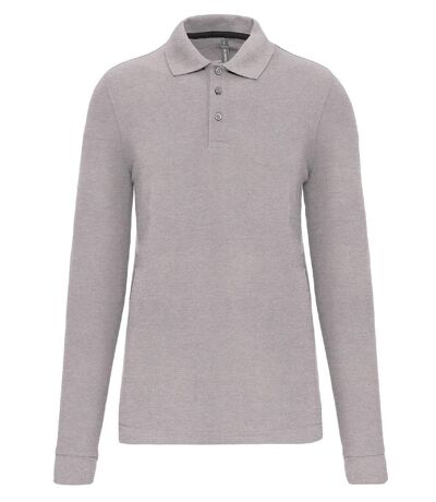 Polo manches longues - Homme - WK276 - gris oxford