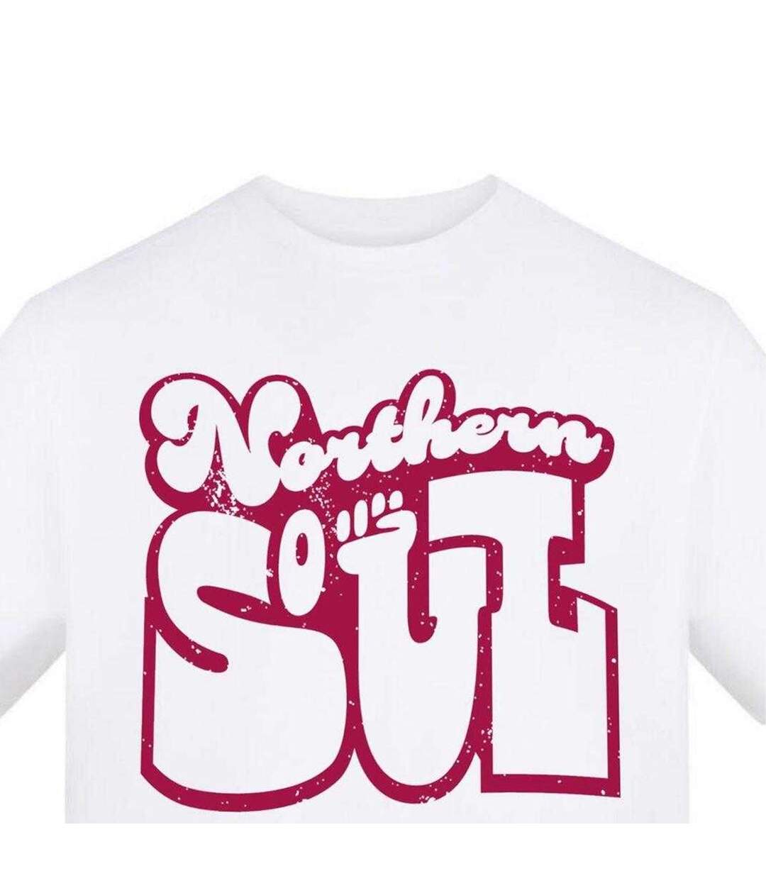 T-shirt Motif/style Imprimé Northern Soul Homme Blanc AWD-3