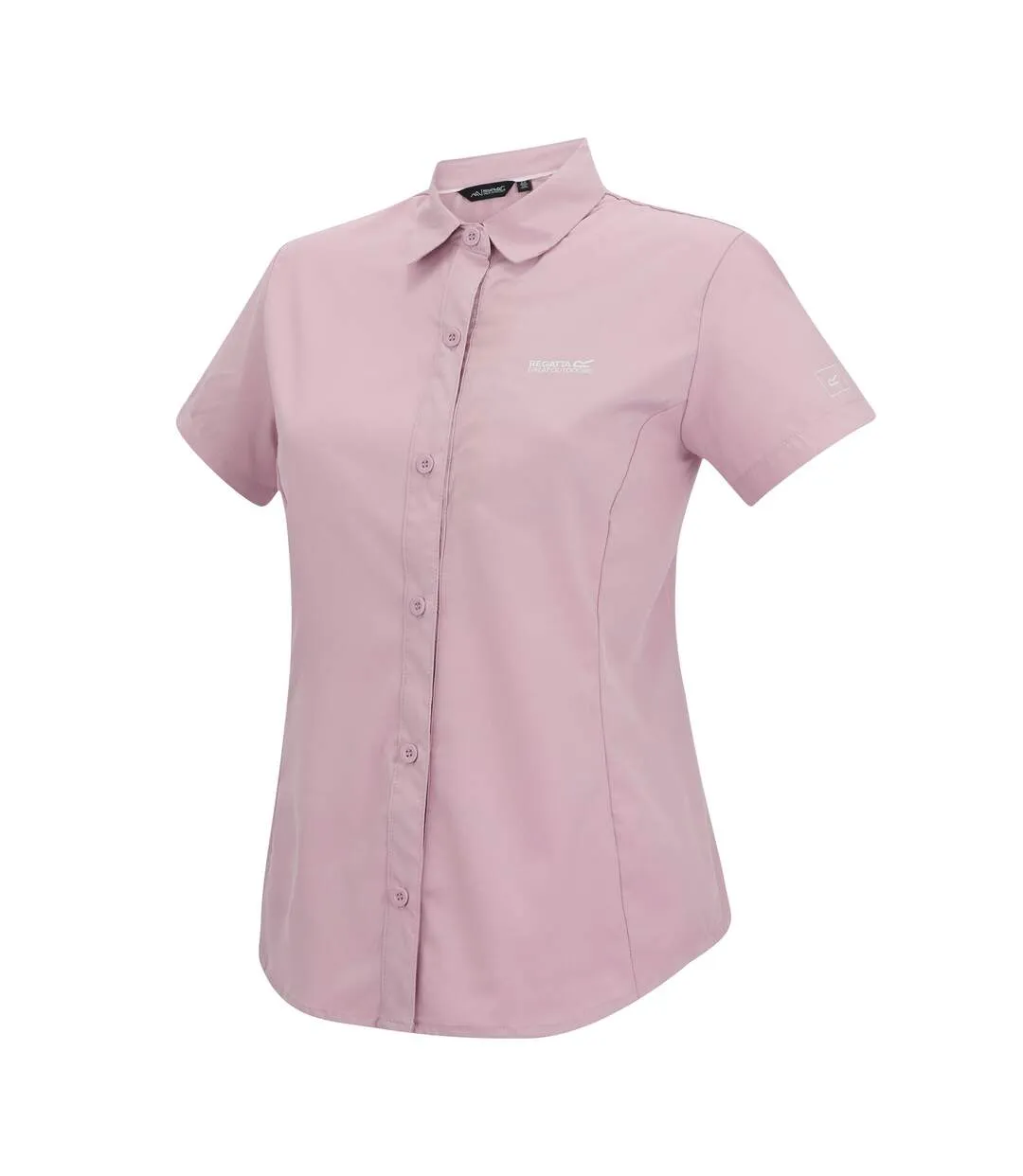 Chemisier Manches Courtes Voyage Femme Lilas Poudré Uni Regatta-4