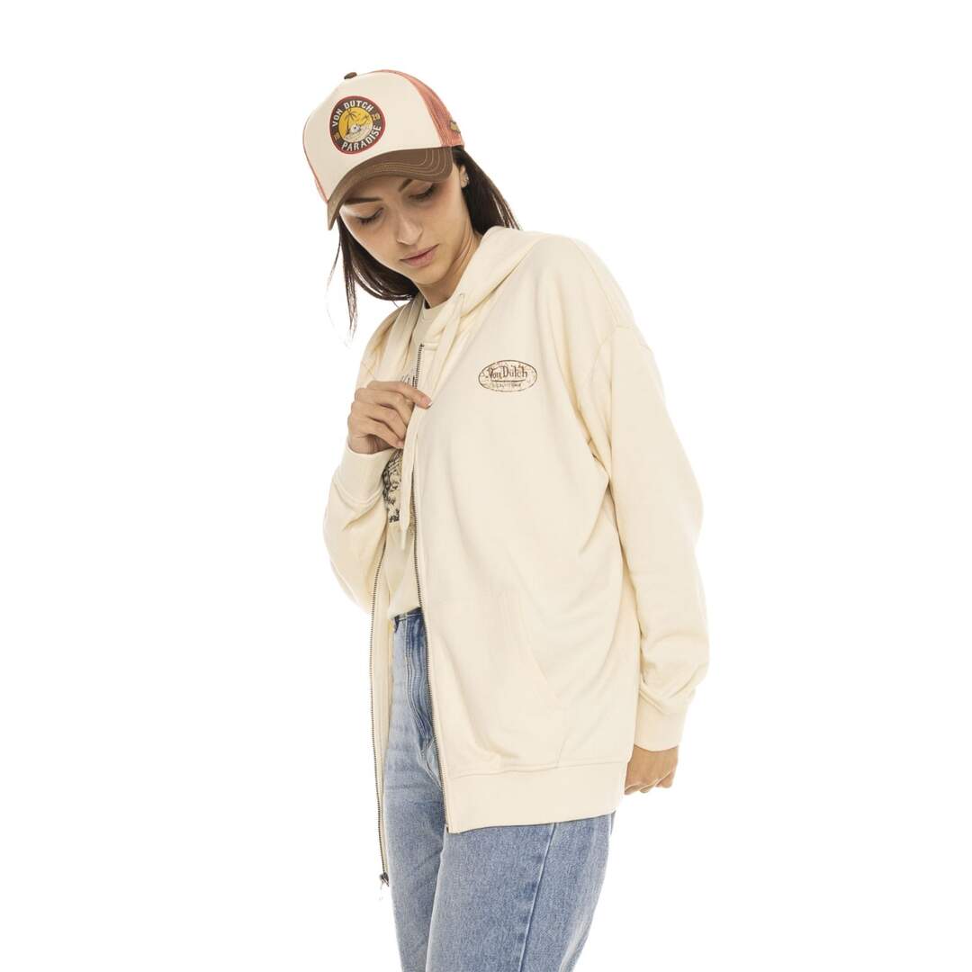 Sweat zippé à capuche femme relax fit Profile Vondutch-5