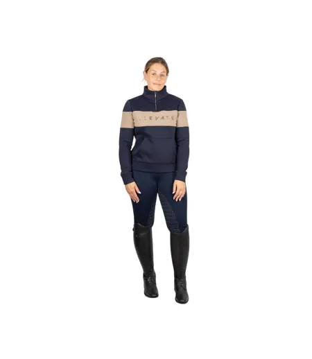 Womens/ladies Elevate Style Sweatshirt Navy Fossil Hy