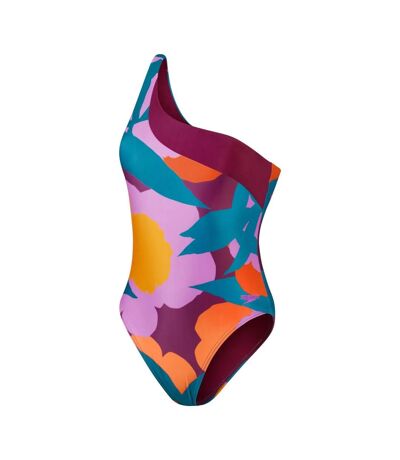 Womens/ladies Asymmetric One Piece Swimsuit Multicoloured Speedo