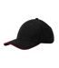 Casquette Earthaware Noir Rouge Classique Beechfield-2