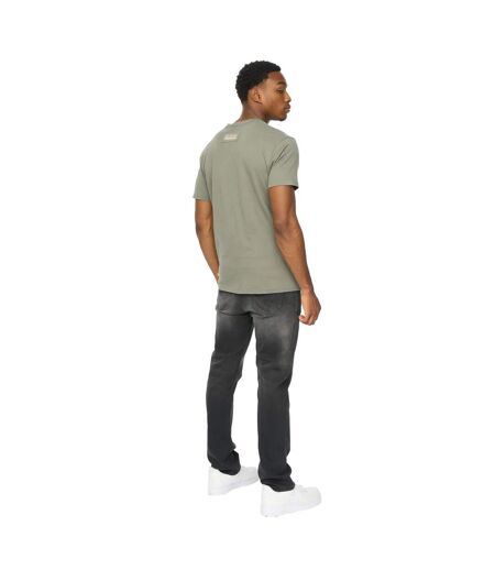 T-shirt Skullmatic Homme Olive Foncé Duck And Cover
