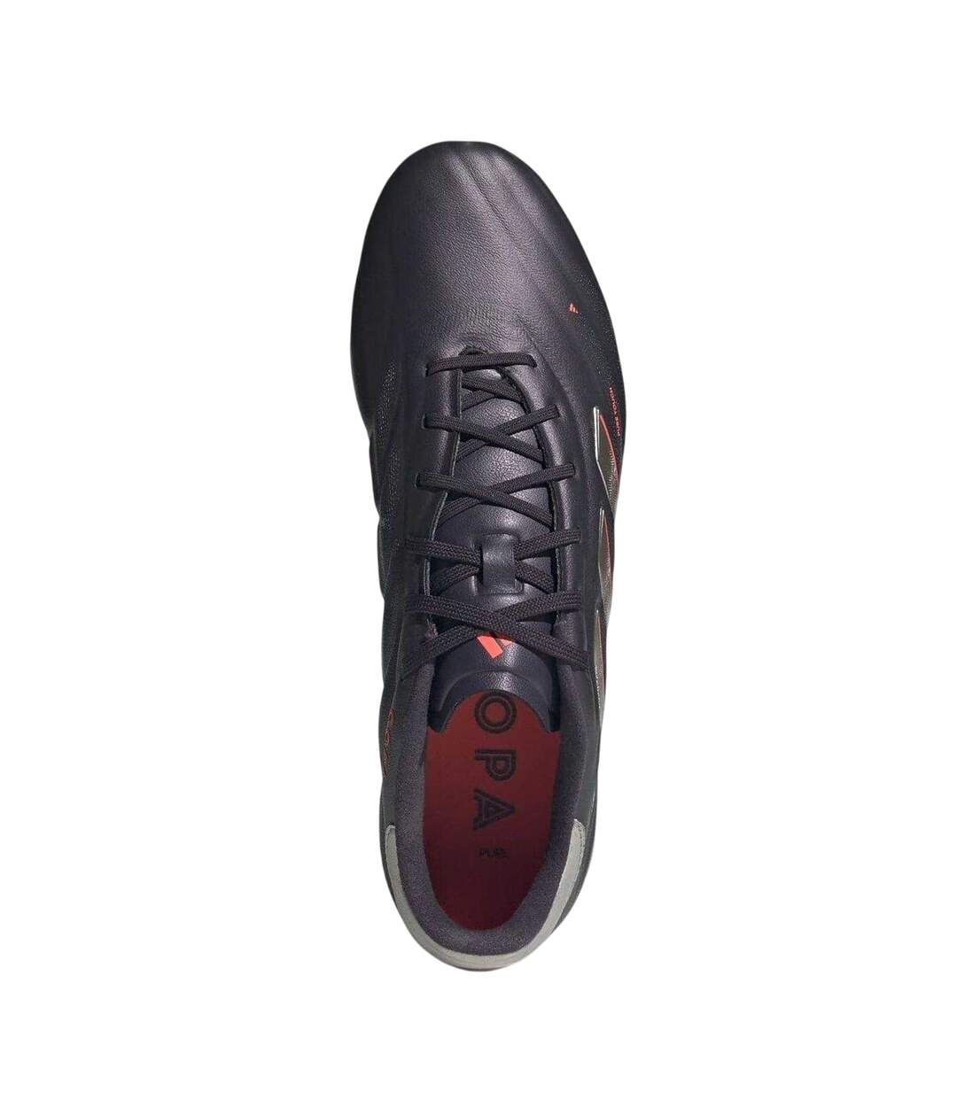 Mens Elite Leather Soft Ground Football Boots Black Silver Adidas-4