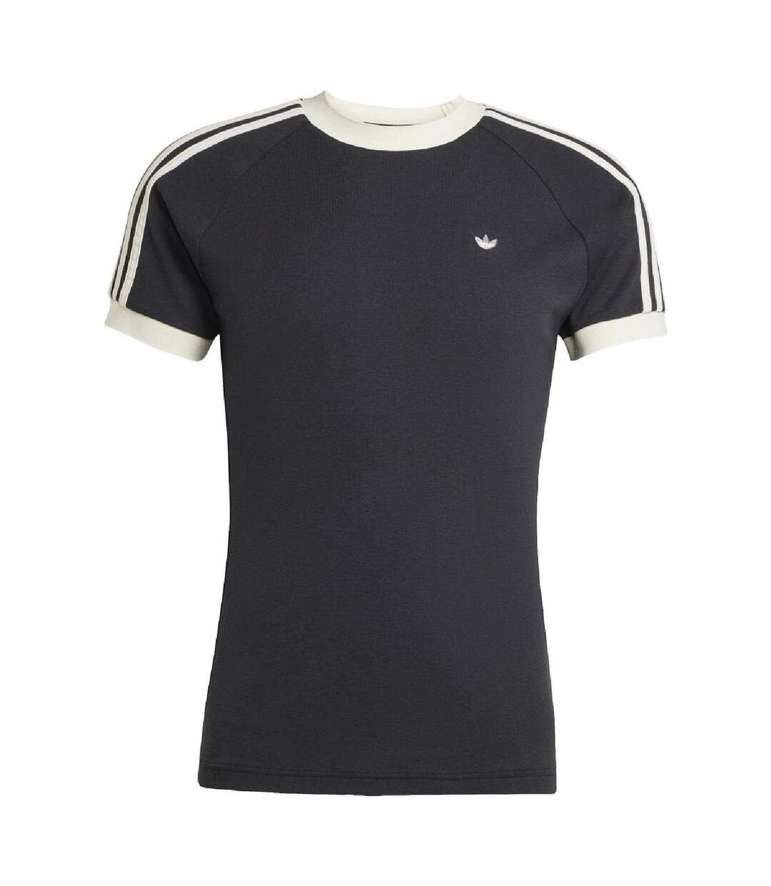 Mens Cali 3 Stripes T-shirt Black Adidas-2