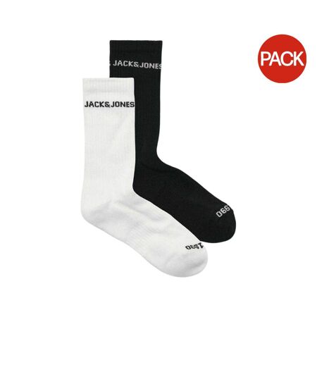 Lot De 2  Chaussettes Motif/style Logo Basic Homme Noir Blanc Jack And Jones