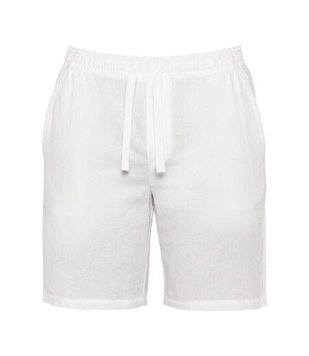Short blanc homme schott lin shine