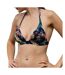 Haut de bikini noir/fleurs femme happy & co brezilienne-1