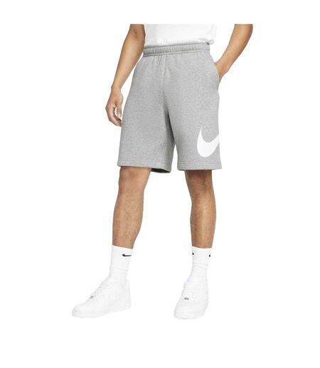 Short De Jogging Club Homme Gris Foncé Blanc Nike