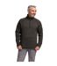 Mens Corsham Marl Half Zip Fleece Top Dark Vine Trespass-4