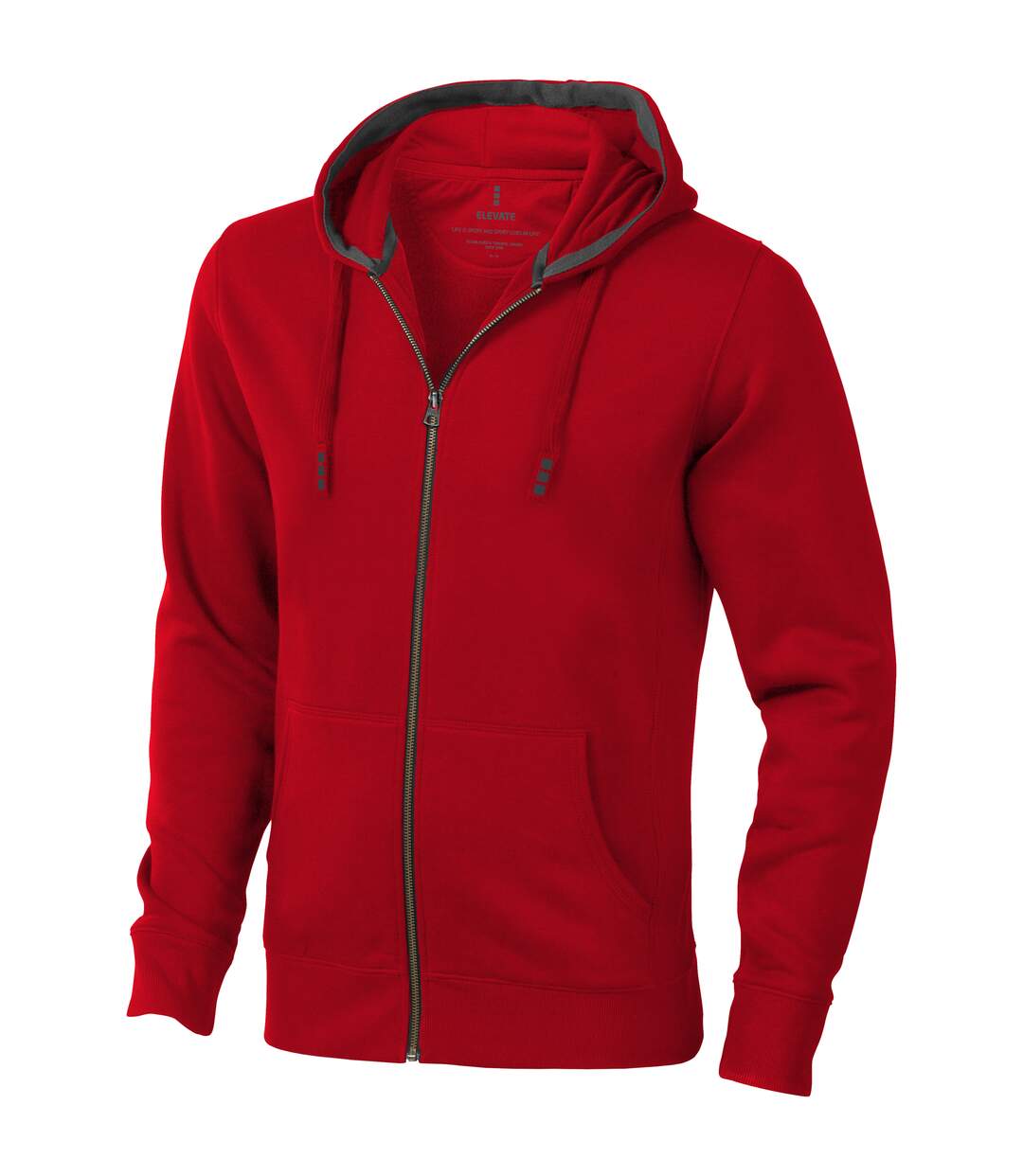 Arora sweat à capuche zippé homme rouge Elevate-1