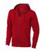 Elevate Mens Arora Hooded Full Zip Sweater (Red)