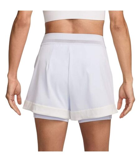 Womens/ladies Mini Open Regular Tennis Skort Grey White Nike